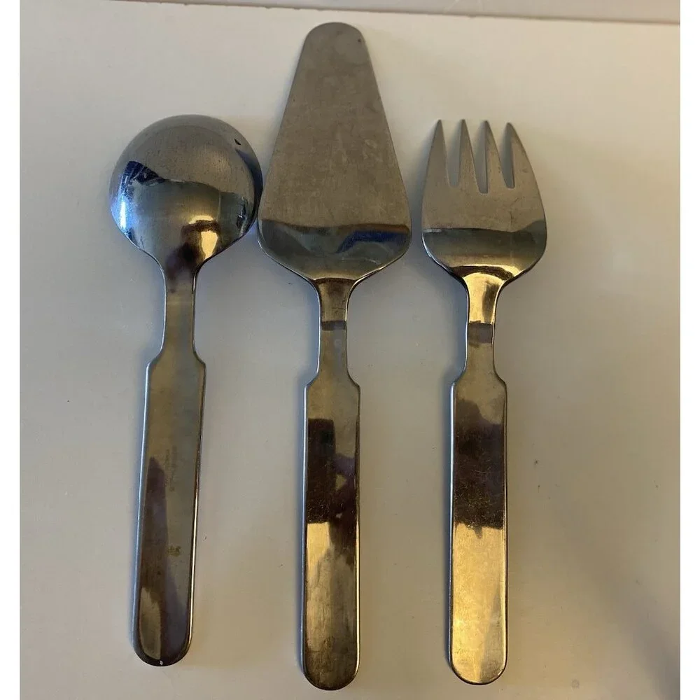 OXFORD HALL OXH40 Stainless Flatware 3 Serving Cold Meat Fork Pie Server Spoon